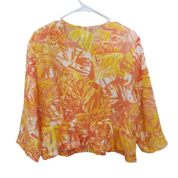 CT188a Ruby Rd. Zip Down Orange Shirt 18 - Picture 2 of 6